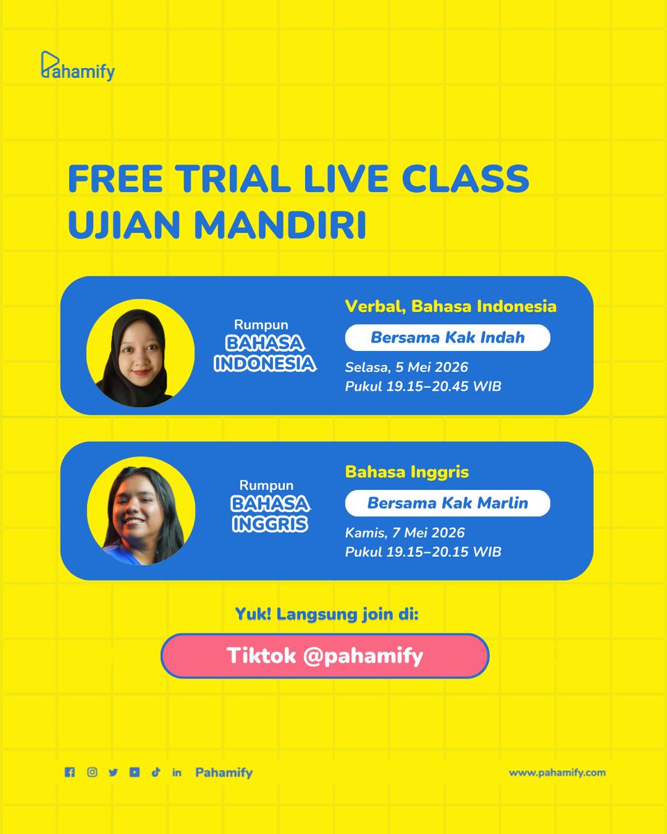 Pahamify | TO + Live Class UTBK & Ujian Mandiri tweet media