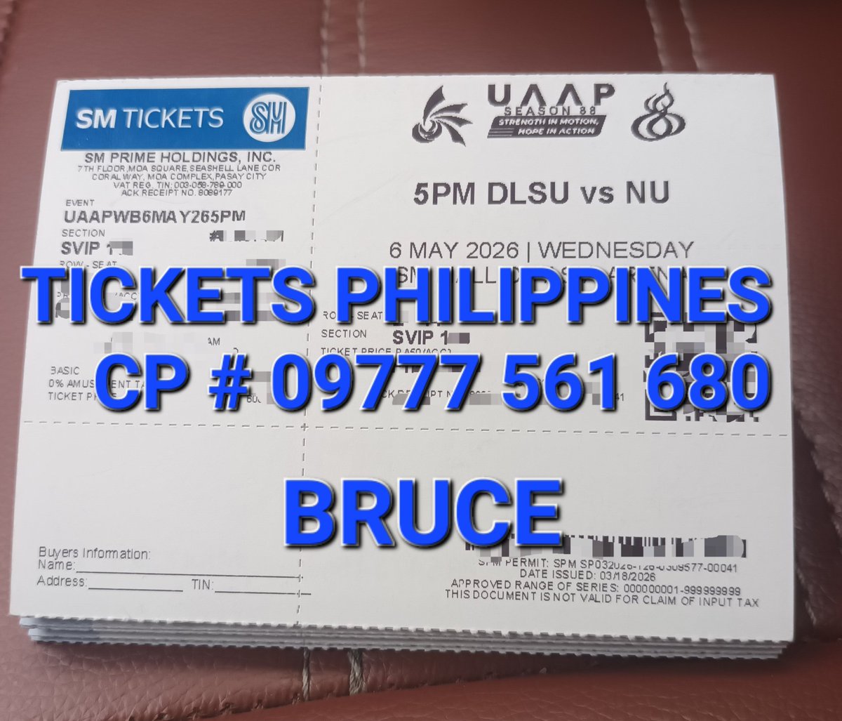 Tickets Philippines tweet media