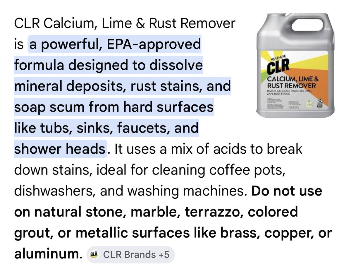 tw0wavy's tweet photo. @FitFusion__ Or just use CLR cleaner lol
$4 at target .. https://t.co/gS9VjwZdBn