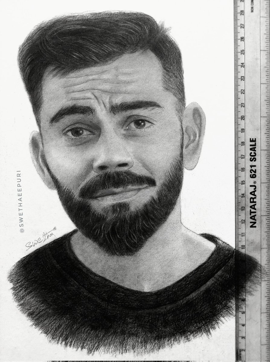 swethaeepuri's tweet photo. Drawings done by me:) @imVkohli 
#swethaeepuri #drawing #viratkohli #rcb https://t.co/zkWBDcyhdC
