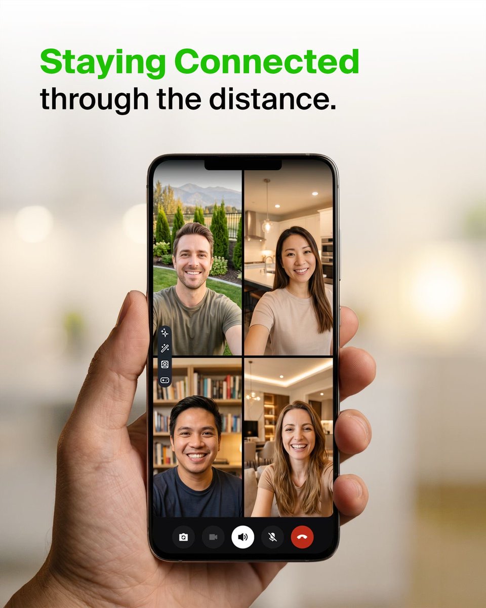 AppGochat's tweet photo. Different places, same conversation, same laughter.
Distance fades when the video call starts.💚

https://t.co/BuSmBtBlAP https://t.co/ik0SRGeMG2