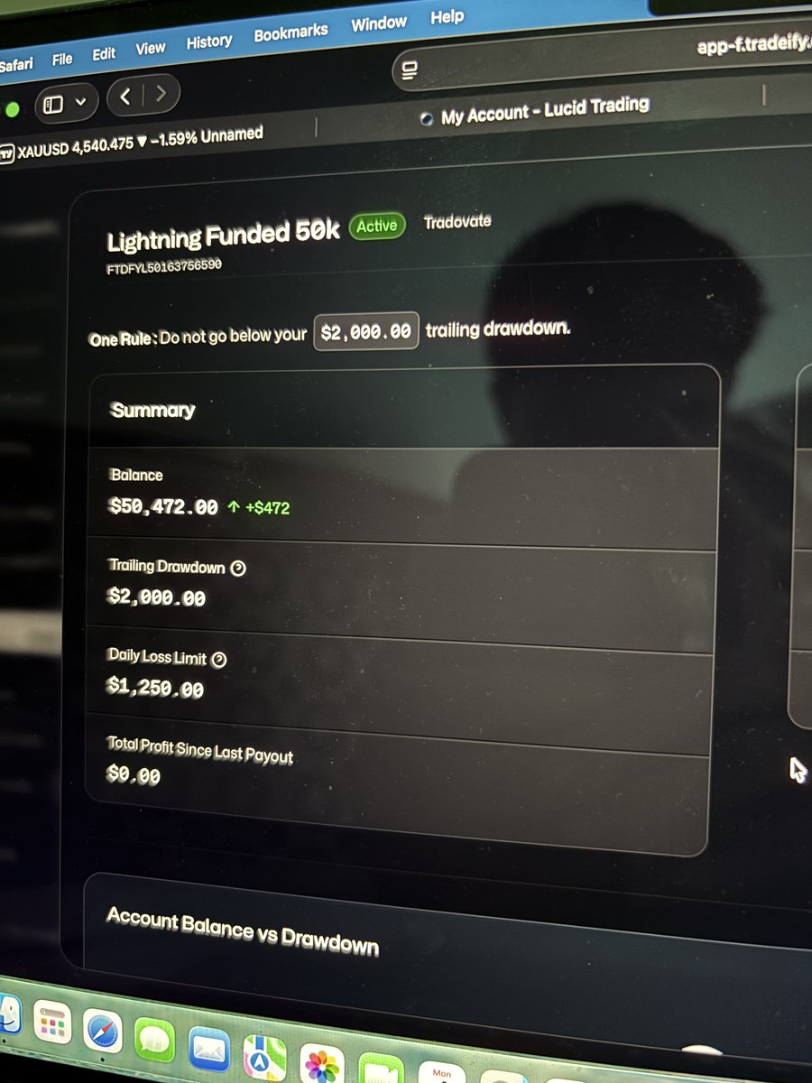 Gaurang_trades's tweet photo. Clean TP smashed today 🎯

Lucid 50k flex funded account +600$
Tradeify 50k S2F account           +472$

Made the plan in morning 🧑‍💻
Waited for execution 😌
Executed perfectly ✅

Now injoi rest of day 🤘
Soon you will see me at top🙏

#TradingSetup #Trump #GC #XAUUSD #Trader https://t.co/CYqAoz593o