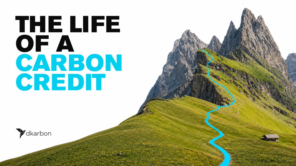 dkarbon_green's tweet photo. A carbon credit starts with a real project: a forest planted, a factory retrofitted, emissions captured.

That impact gets measured, verified by an independent body, and turned into a tradable unit. 

1 Carbon credit = 1 tonne of CO2.

It can be bought, sold, or retired. Once retired, it's gone forever. Proof that one tonne was offset. 

Simple mechanics. Massive market.