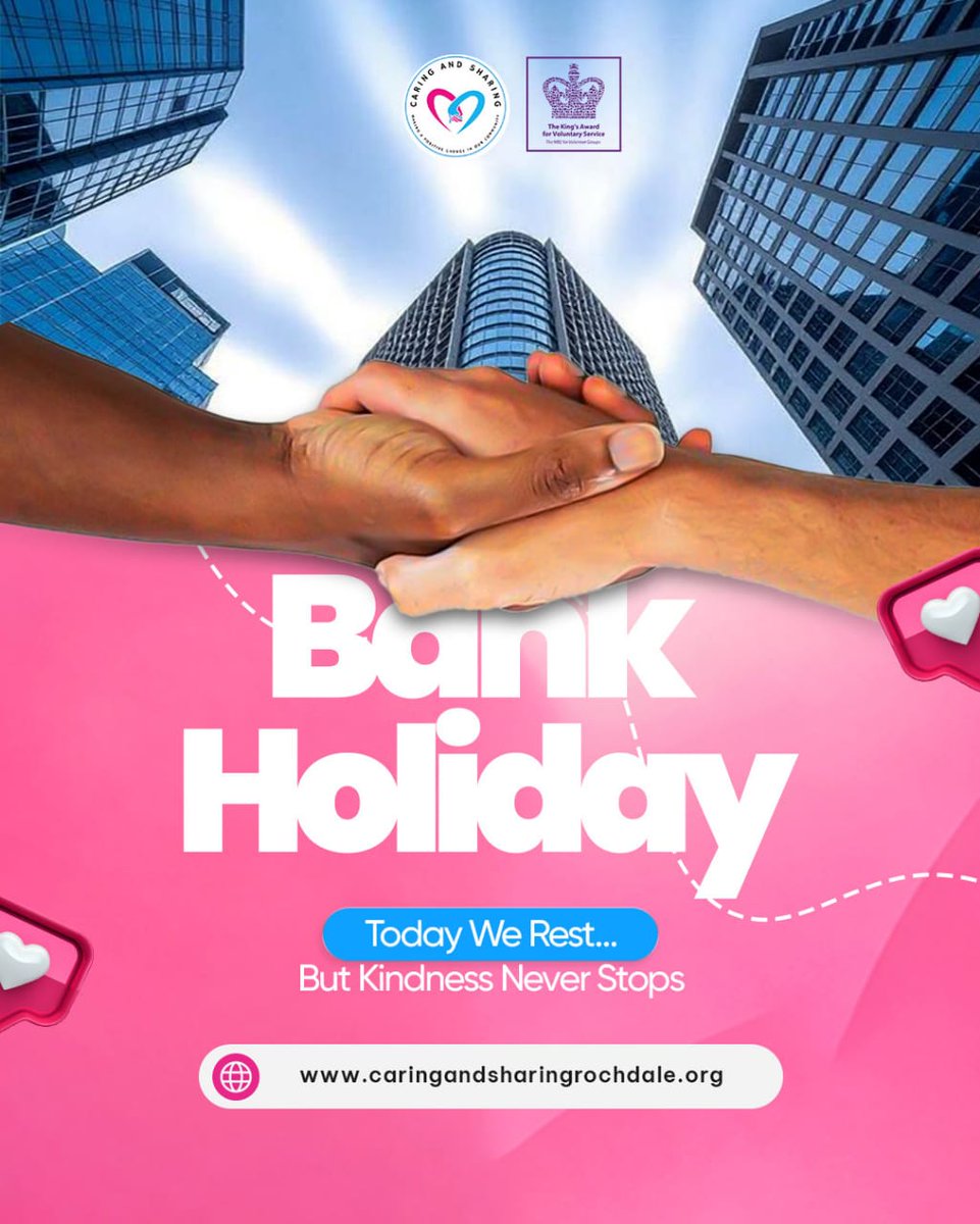 CAS_rochdale's tweet photo. Today we rest… but kindness never stops.

Wishing our CAS community a calm, restorative Bank Holiday. See you back tomorrow, recharged and ready to keep the impact flowing.

#casrochdale #cascommunity
#rochdalecommunity https://t.co/9Slv0TElmP