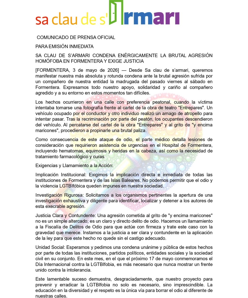 Llavedelarmario's tweet photo. Hoy más que nunca consideramos que nuestro proyecto es imprescindible #stopodio #stoplgtbifobia https://t.co/dnp0LpCzpt