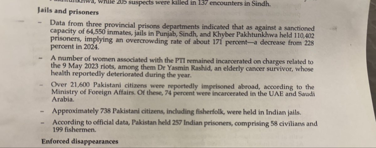 ہیومئن رائٹس کمیشن کی 2025 میں انسانی حقوق کی حالت پر رپورٹ جاری، عدلیہ پر ایگزیکٹو کے اثر و رسوخ پر اظہار تشویش ، جیل میں پی ٹی آئی کی خواتین قیدیوں بالخصوص ڈاکٹر یاسمین راشد کی خراب صحت کا تذکرہ، مخصوص نشستوں سے پی ٹی آئی کی محرومی بھی رپورٹ کا حصہ ہے۔ رپورٹ کیمطابق خواتین پر