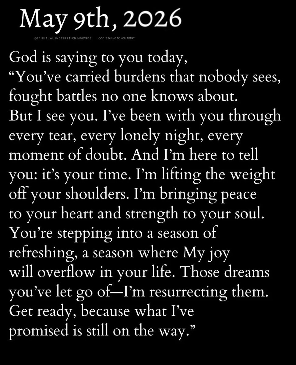 God is saying to you today,