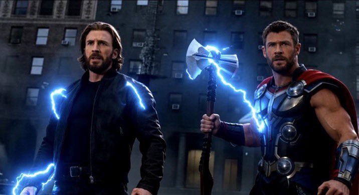 ForAllTheMarvel's tweet image. This leaked image is absolutely wild 🔥
Steve Rogers standing with Thor in Avengers: Doomsday.
The MCU is never the same after this… Who else is hyped?!
#AvengersDoomsday #DoctorDoom #FantasticFour #CaptainAmerica #Thor #SteveRogers #MCU