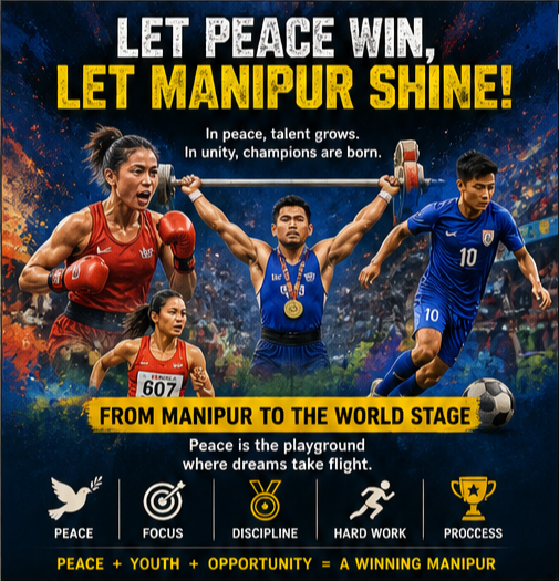 Rinchin333092's tweet photo. Sports can be a powerful bridge to peace and prosperity in Manipur! 🏅✨ By uniting communities, fostering teamwork, and inspiring hope, athletes pave the way for a brighter, harmonious future. 🕊️🤝 #SportsForPeace #ManipurProsperity #UnityThroughSports" https://t.co/3G0t6yJsVZ