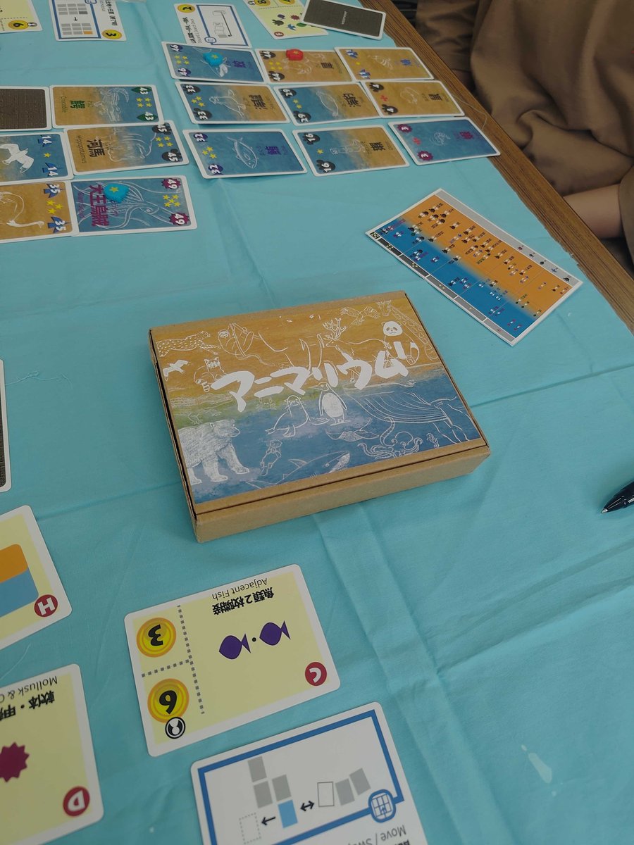 今日は『相互試遊PR会』という集まりにお邪魔してきました。ゲームを作っている人たちで集まってお互い時間をかけて試遊してPRもしあおうというイベント。初めて参加したけど、とっても勉強になりました。ありがとうございました！！！