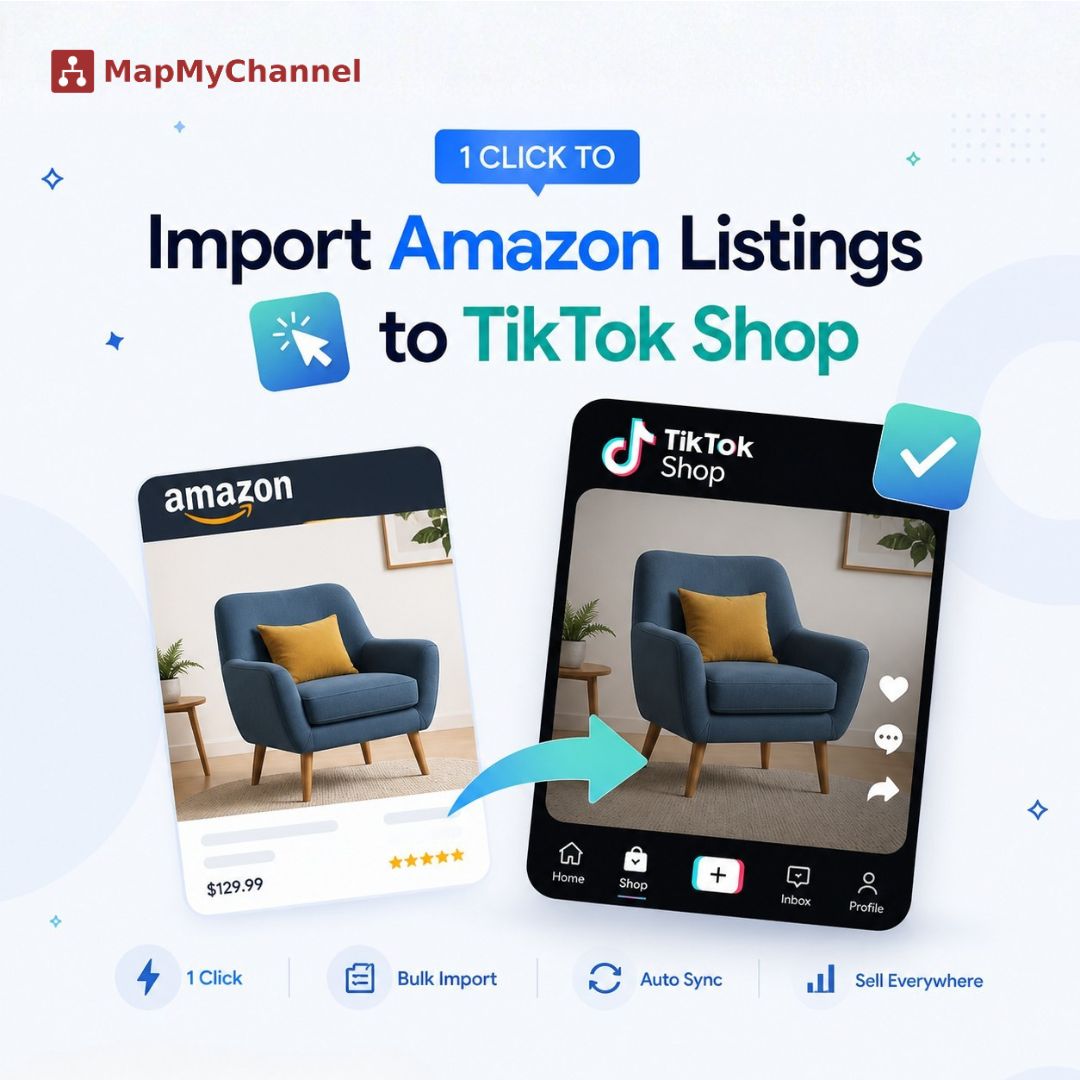 map_my_channel's tweet image. Listing products on multiple platforms shouldn’t feel like double work.

With 𝑴𝒂𝒑𝑴𝒚𝑪𝒉𝒂𝒏𝒏𝒆𝒍, you can 𝒊𝒎𝒑𝒐𝒓𝒕 𝑨𝒎𝒂𝒛𝒐𝒏 𝒍𝒊𝒔𝒕𝒊𝒏𝒈𝒔 𝒕𝒐 𝑻𝒊𝒌𝑻𝒐𝒌 𝑺𝒉𝒐𝒑 in just one click.

Get Started for free: app.mapmychannel.com

#TikTokShop #AmazonSeller