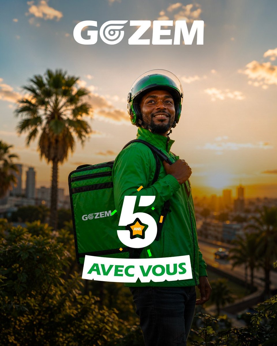 GozemGA's tweet photo. 5️⃣ ans Avec Vous. ✨

Aujourd’hui, nous ne célébrons pas seulement 5 ans. Nous célébrons ce que nous sommes devenus et tout ce que nous allons encore accomplir. ✨

5 ans = 5 fois plus de raisons d’en profiter : https://t.co/Any89S4WRB 

#GozemGabon #5AnsAvecVous #Anniversaire https://t.co/l4RDHxVEGI