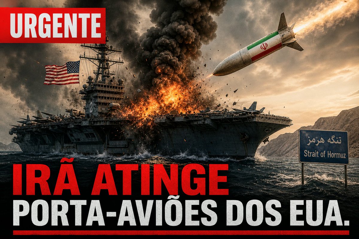 E vamos começar a semana com uma mudança substancial na guerra dos EUA contra o Irã. 🚀🛳️🇺🇸

Agora pouco o porta-aviões dos EUA foi atingido por mísseis da marinha iraniana ao tentar entrar no Estreito de Ormuz.

Aquela marinha que os EUA disseram ter obliterado, parece que não