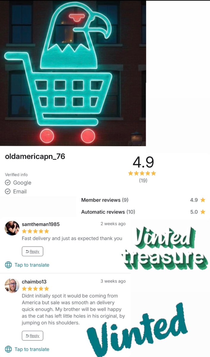 Eric_Viteri's tweet image. vinted.com/member/3134690…
#vinted #freeshipping #onlineshopping #vintedstore #worldwideshipping