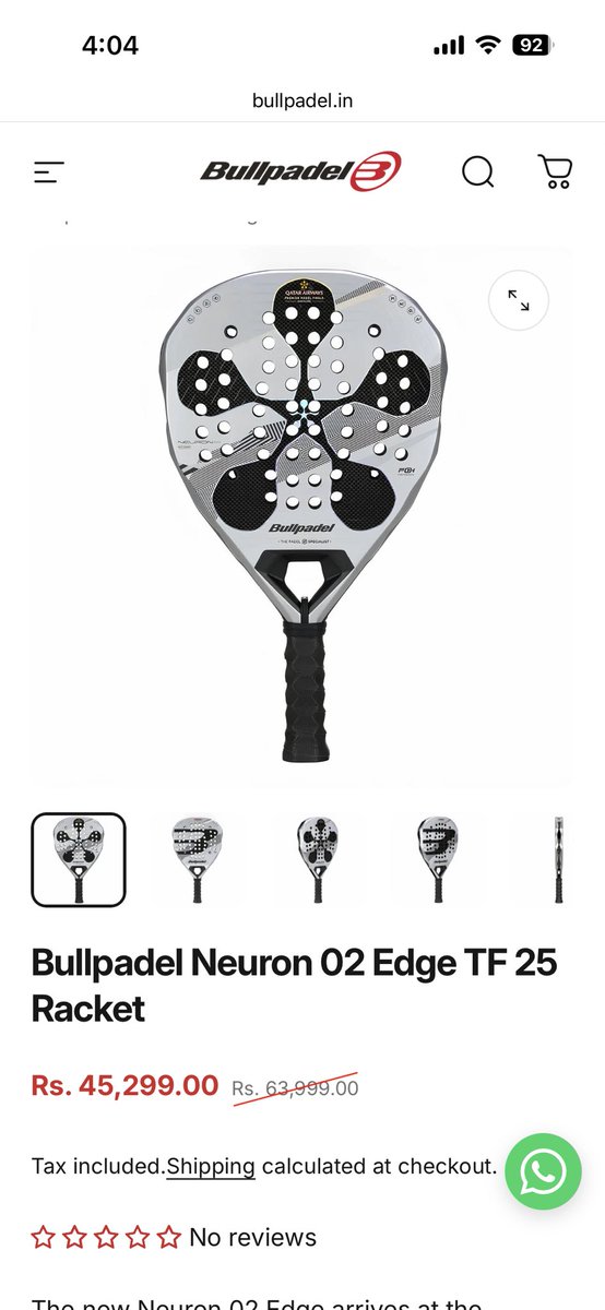 siddvicous's tweet photo. Dear @bullpadelsport please
Help me understand this! 

Bullpadel Asia site the same racket MRP is €449 = INR 50,025
After the discount it’s €339 = INR 37,769

Bullpadel India site it’s listed MRP is INR 63,999 = € 574 
After discount its  INR 45,299 = € 406 https://t.co/qlWLsDnbce