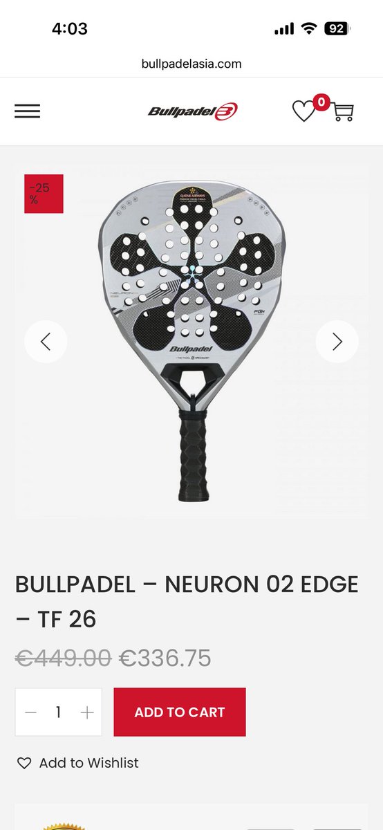 siddvicous's tweet photo. Dear @bullpadelsport please
Help me understand this! 

Bullpadel Asia site the same racket MRP is €449 = INR 50,025
After the discount it’s €339 = INR 37,769

Bullpadel India site it’s listed MRP is INR 63,999 = € 574 
After discount its  INR 45,299 = € 406 https://t.co/qlWLsDnbce