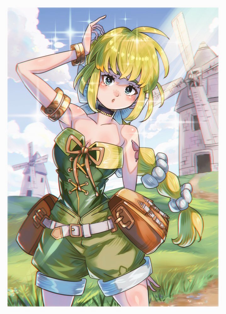 💚💚💚 #みどりの日だからみんな緑髪を愛でるんだ