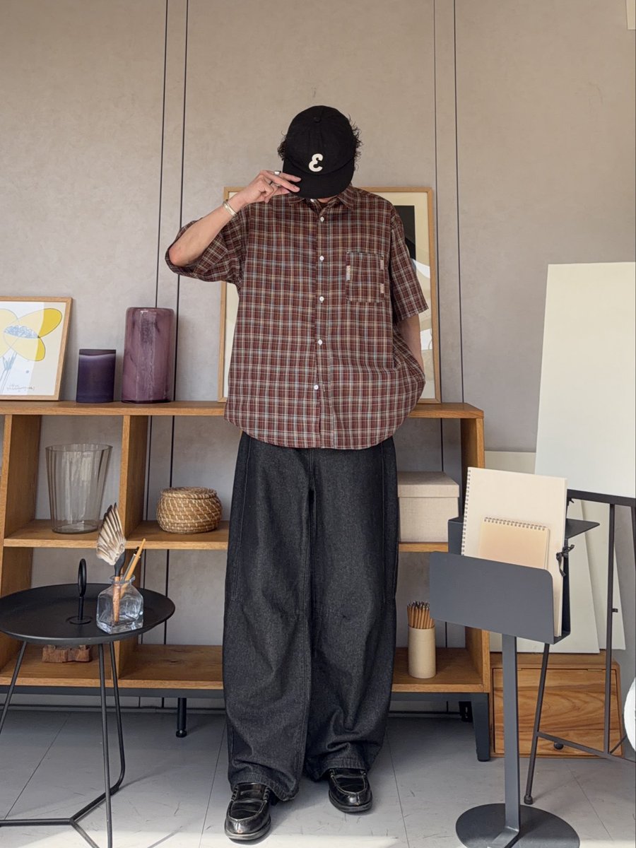 めちゃくちゃ可愛いチェックシャツ見つけた お気に入りすぎてもう最近