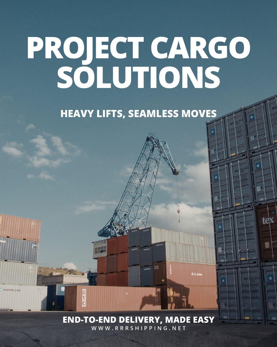 rrr_shipping's tweet image. Handling heavy lifts with precision and ease.
From planning to delivery, your project cargo is in expert hands.

📞 +971 4 2202527
📧 info@rrrshipping.net
🌐 rrrshipping.net

#ProjectCargo #HeavyLift #LogisticsSolutions #FreightForwarding #GlobalLogistics #EndToEnd