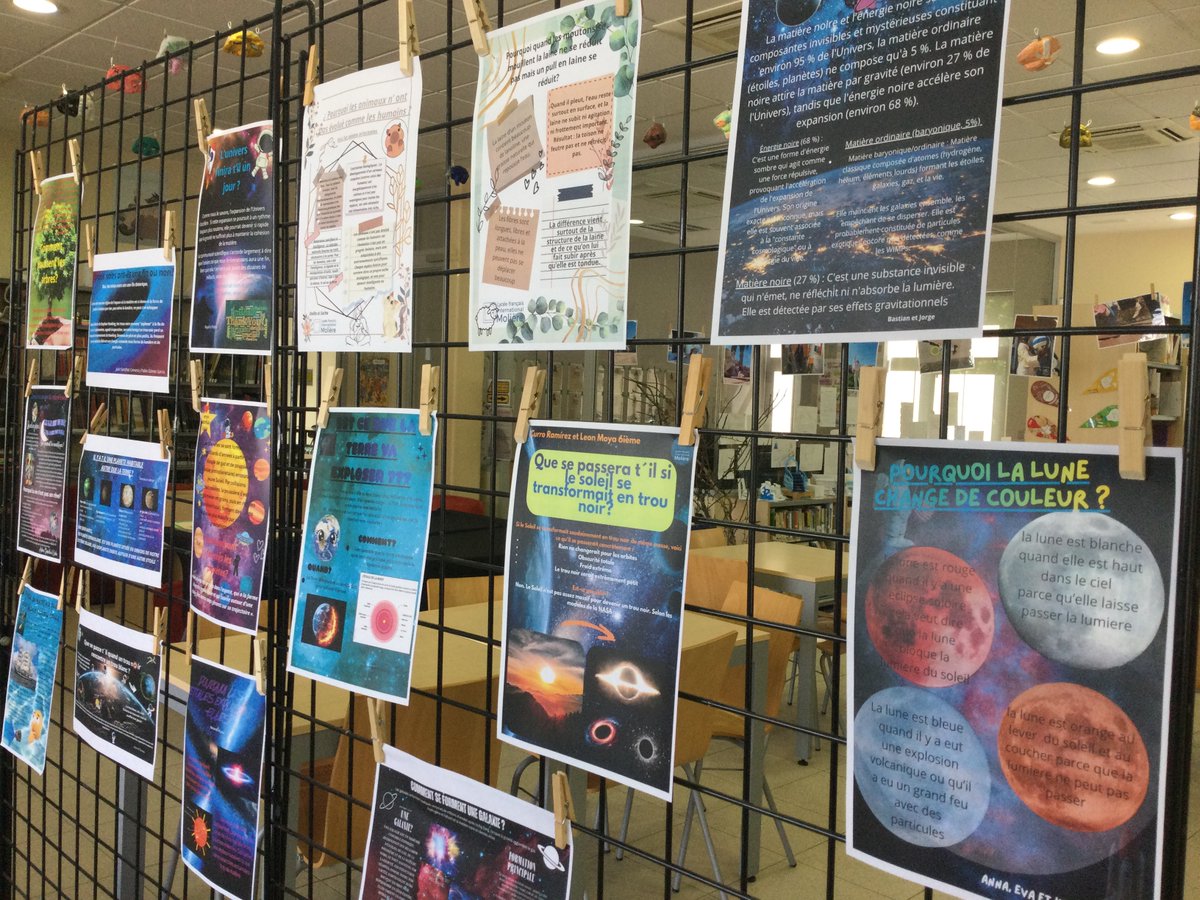 ProfdocVva's tweet image. Alerte aux futurs scientifiques! Comment poussent les arbres? Qu'est-ce qu'un rêve? Les 6e du #lfimoliere répondent à ces grandes questions (&amp;amp; bien d'autres !) via une exposition d'affiches au CCC. Venez découvrir leurs recherches en sciences..  @Mlfpedagogie  @mlfmonde #Sciences