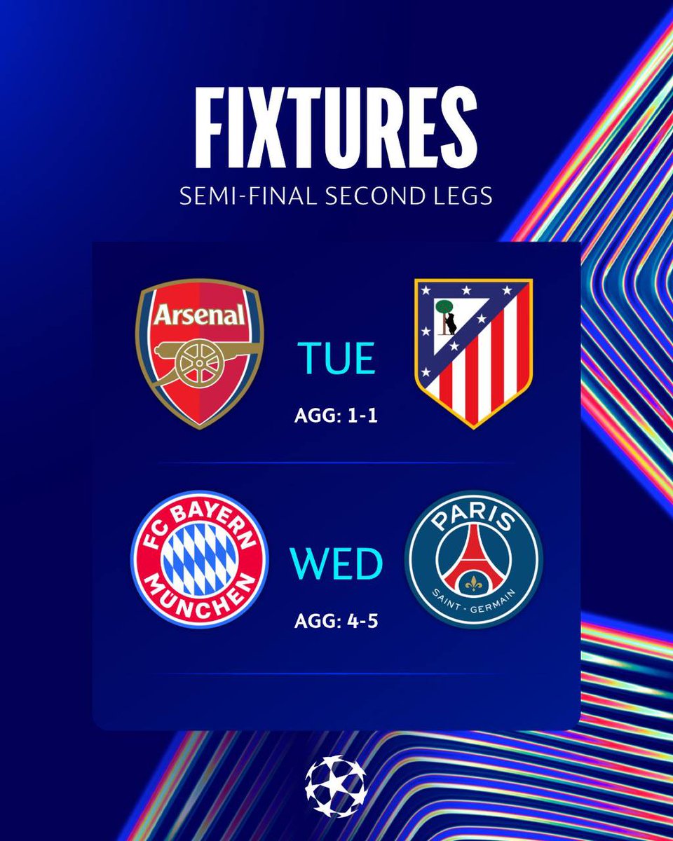 The #UCL semi-finals continue ✨💫