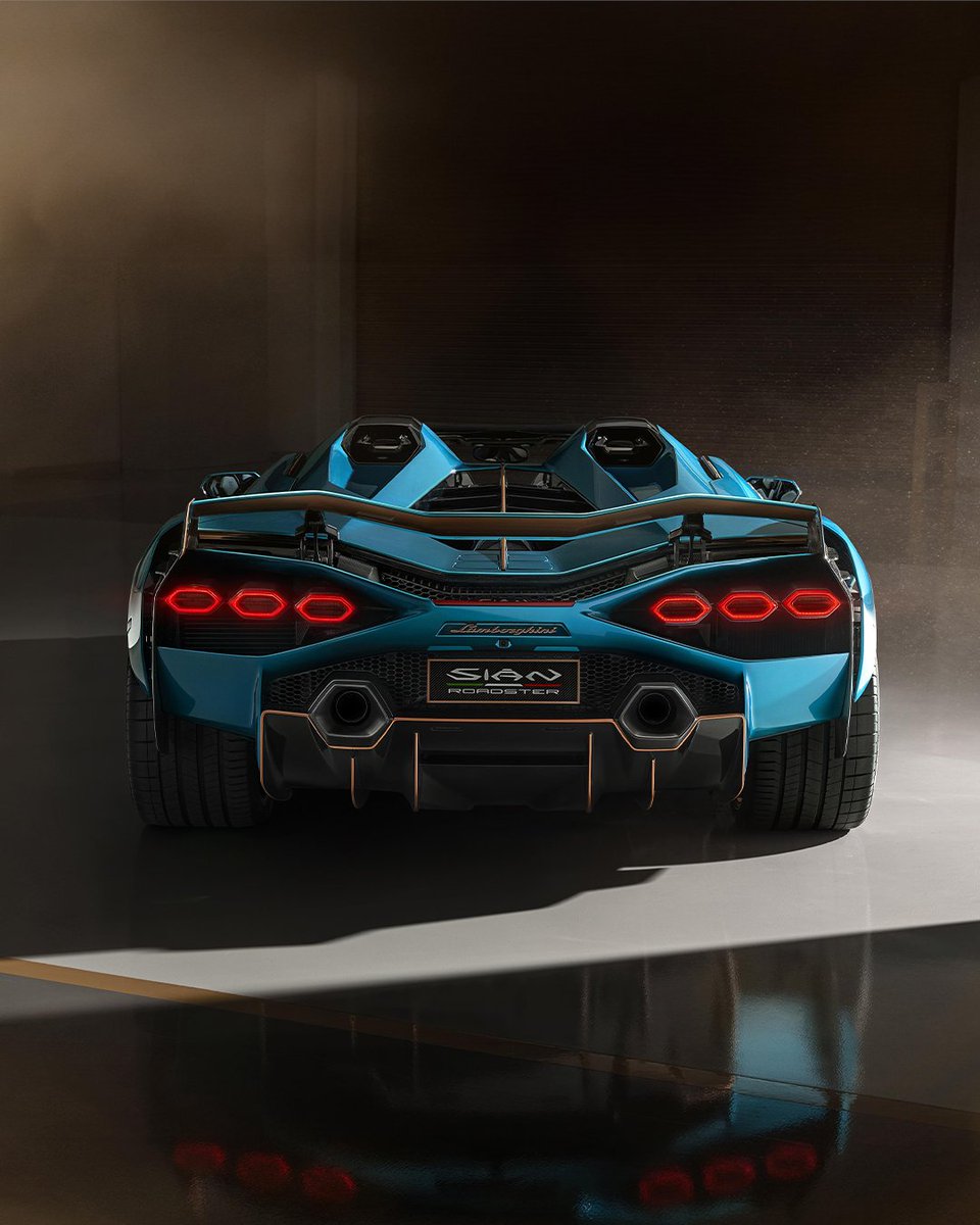 Lamborghini's tweet image. Sián Roadster, produced in only 19 units worldwide in 2020, marks the start of our electrified era. The beginning of a journey where tradition meets innovation. 
The start of a transformation still in motion.
#Lamborghini #Sián