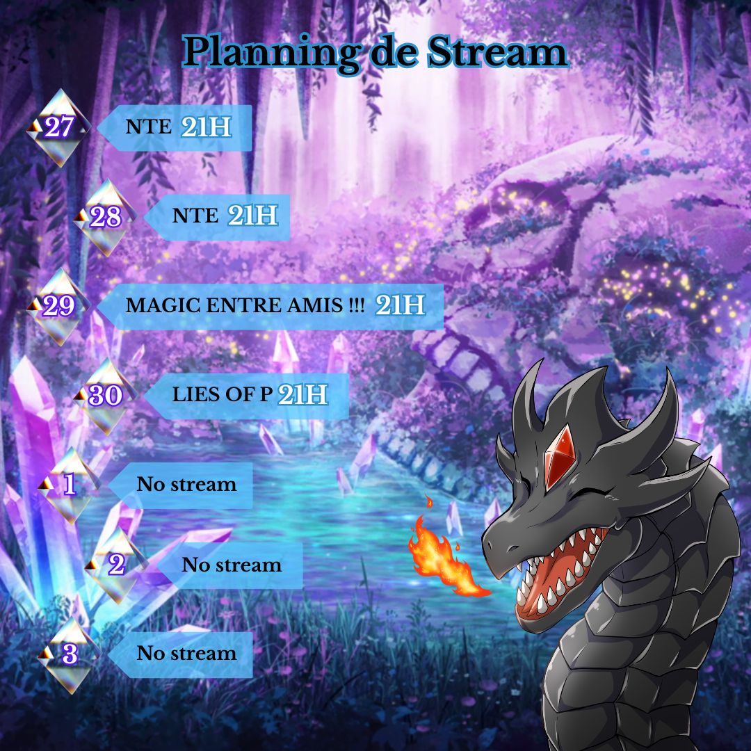 damnyts's tweet photo. 📆PLANNING DE LA SEMAINE !!! 📆

Honnêtement, la dernière était très riche ! Il s'est passé beaucoup de choses ! 🔥

On va reprendre une petite routine, maintenant ^^

On se retrouve ce soir pour du NTE ! 🌆

#Damnyts #Vtubers #vtuberfr #Vturias #streamers https://t.co/1nY9TMNTxH
