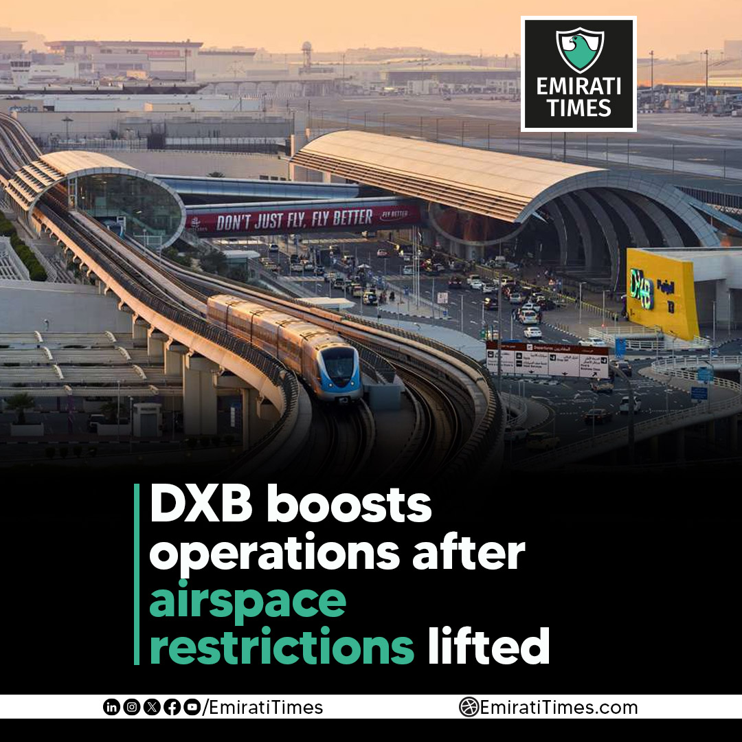 EmiratiTimes's tweet image. DXB sustains operations during airspace disruption, handling 6mn passengers and scaling up flights as UAE airspace reopens and recovery begins.
emiratitimes.com/operations-at-…

#DXB #DubaiAirports #UAEAirspace #EmiratiTimes #FlightOperations #PassengerTraffic  
@DubaiAirports  @DXB