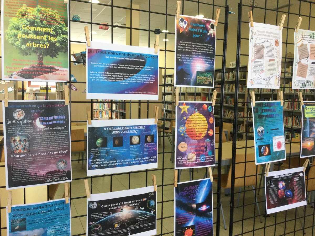 ProfdocVva's tweet image. Alerte aux futurs scientifiques! Comment poussent les arbres? Qu'est-ce qu'un rêve? Les 6e du #lfimoliere répondent à ces grandes questions (&amp;amp; bien d'autres !) via une exposition d'affiches au CCC. Venez découvrir leurs recherches en sciences..  @Mlfpedagogie  @mlfmonde #Sciences