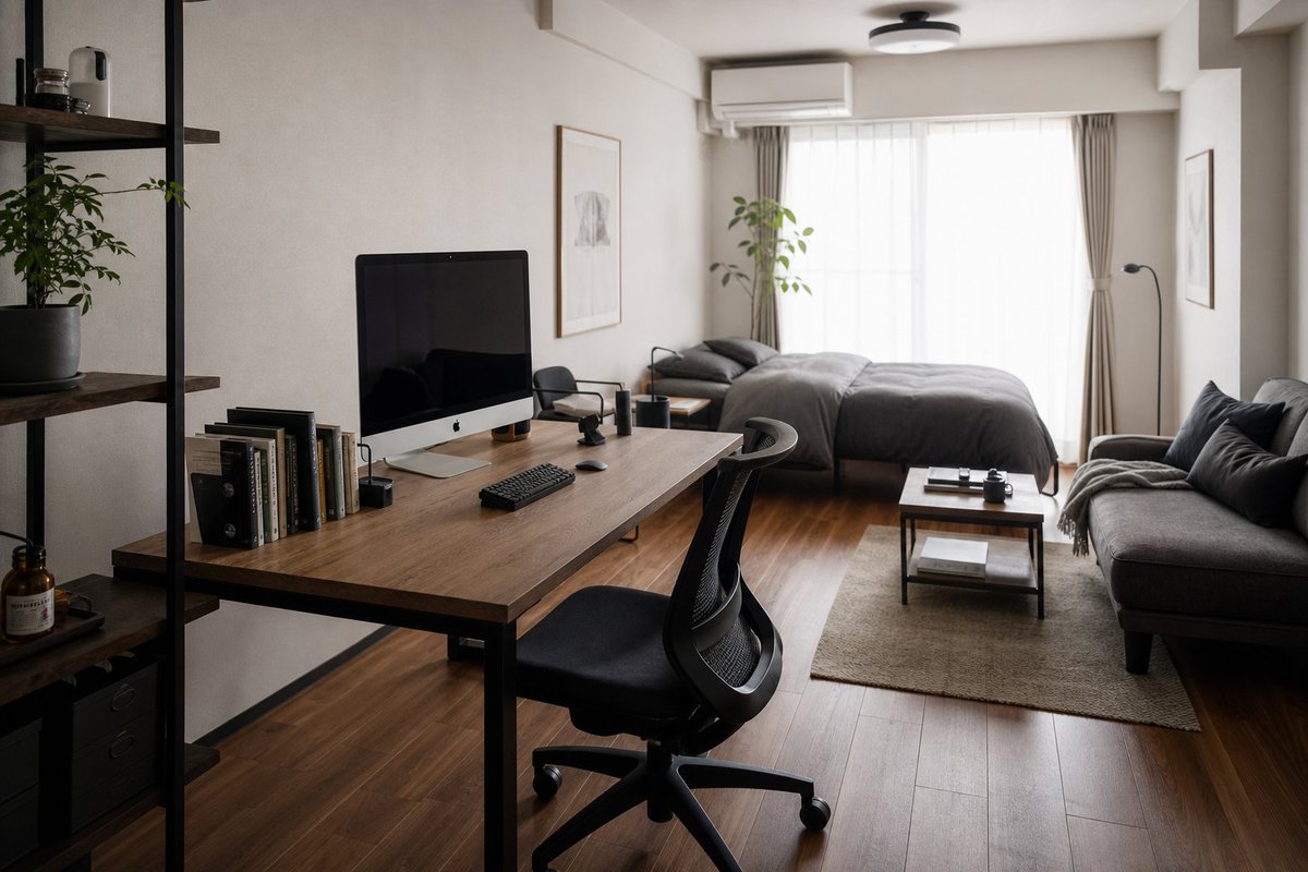 hanyacch's tweet photo. 部屋の写真を画像生成で作って、それを手本にCodexにBlenderでモデリングを依頼。頑張ってはいるけれど、そもそもレイアウトも違うし形状おかしい部分もありまだまだ。 https://t.co/YYRiH5NrUO
