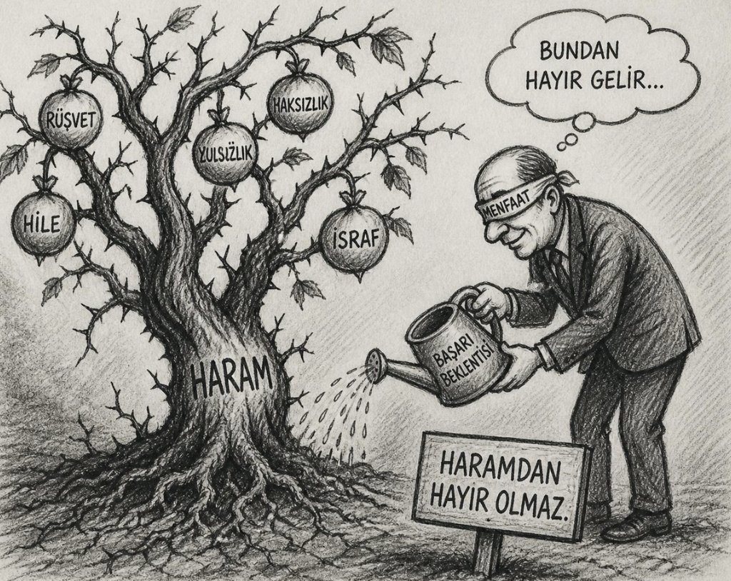 serbest_kose's tweet photo. 🗣️“Haramdan hayır çıkmaz; zira kirli bir kaynaktan temiz bir netice beklenmez. Gayrimeşru araçlar, kısa vadede sonuç üretse de uzun vadede bedelini tahsil eder. Meşruiyet, sonucun değil sürecin niteliğidir.” https://t.co/cPIdniwQX3