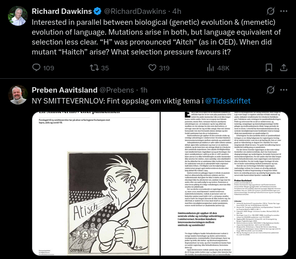 mskahjem's tweet photo. @RichardDawkins According to my Twitter timeline, it may have to do with sneezing. https://t.co/jpOUPTKxbS