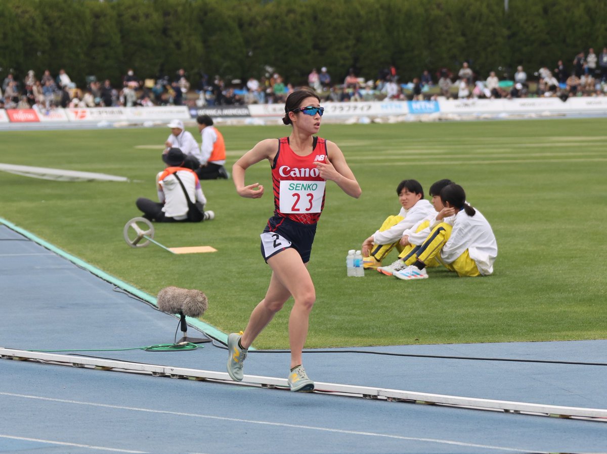 Canon_ACK's tweet photo. 🏃‍♀️レース結果🏃‍♀️
【速報値】
5/4(月)
#第36回ゴールデンゲームズinのべおか
女子5000m
D組
#青栁朋花　17分39秒44
B組
#水谷陽菜　16分18秒80
#藤川遥　16分51秒02

応援ありがとうございました！

#Canon
#キヤノン
#陸上 https://t.co/BReY092jEd