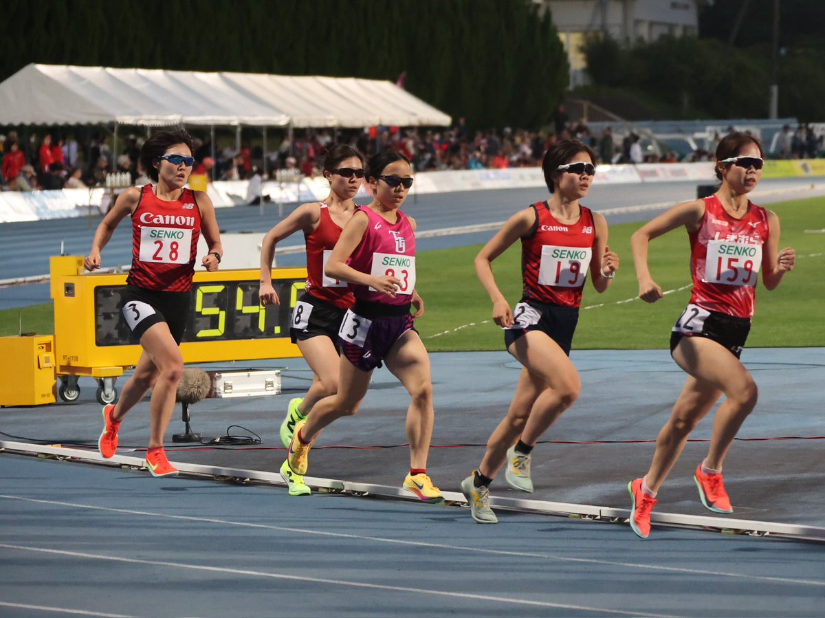 Canon_ACK's tweet photo. 🏃‍♀️レース結果🏃‍♀️
【速報値】
5/4(月)
#第36回ゴールデンゲームズinのべおか
女子5000m
D組
#青栁朋花　17分39秒44
B組
#水谷陽菜　16分18秒80
#藤川遥　16分51秒02

応援ありがとうございました！

#Canon
#キヤノン
#陸上 https://t.co/BReY092jEd