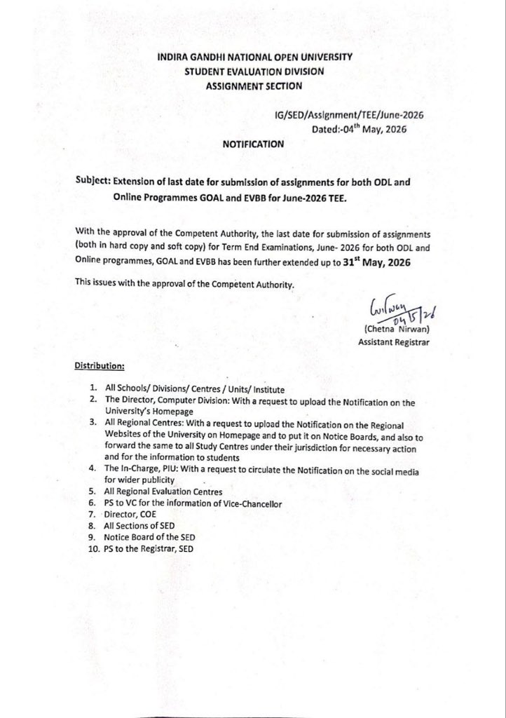 IGNOU RC Varanasi tweet media