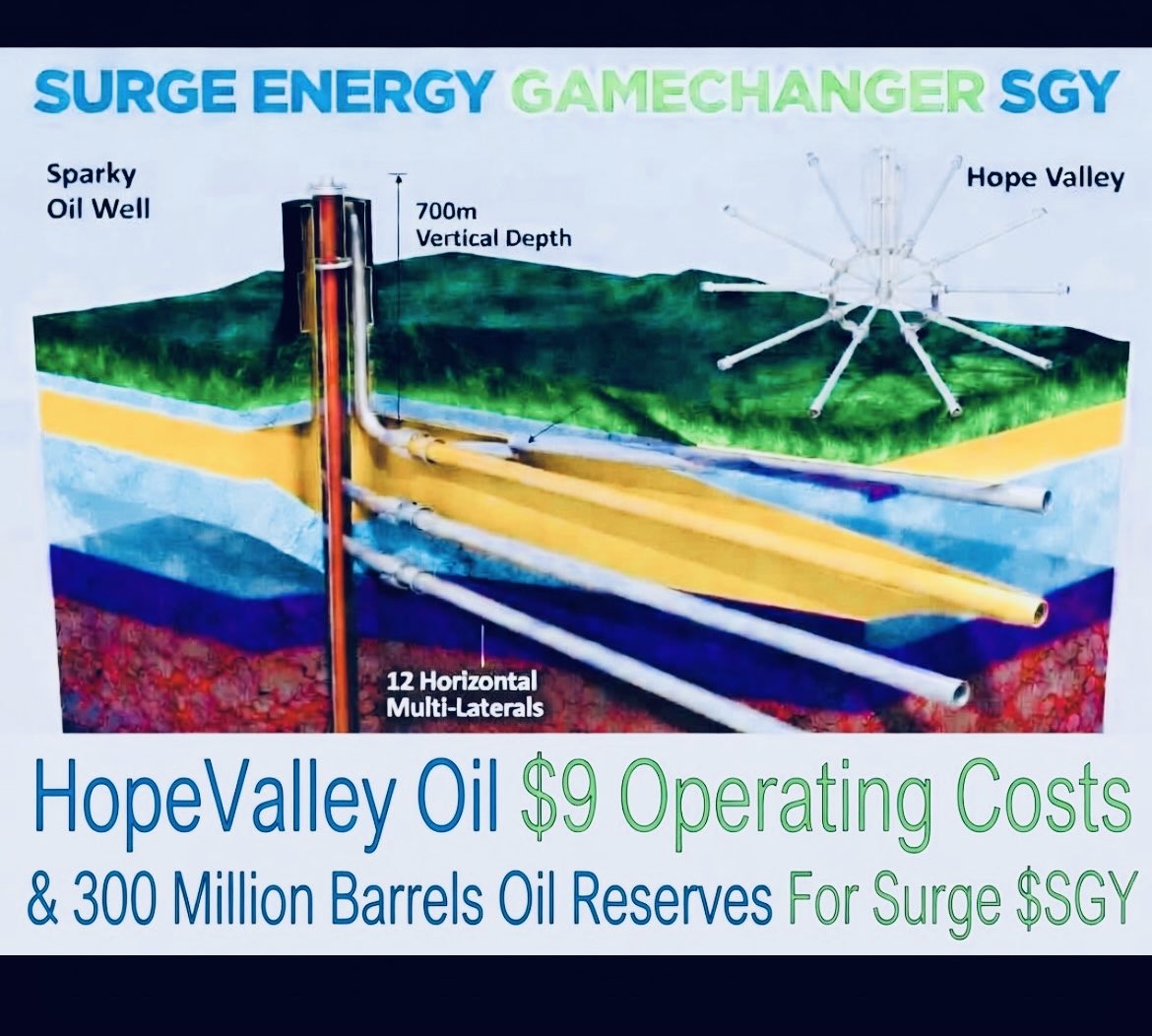 PetroGirl1's tweet photo. #SurgeEnergy SURGE IS SUPERIOR $SGY With #Oil ๐ข๏ธ๐ At $107 ๐บ๐ธ Surgeโs Producing Oil At $9 Barrel Operating Costs Because of Its 12 Leg Multi Lateral Horizontal Oil Wells at Swallow Depth 700m
Facts Are Facts Surge Has 1,500,000,000 Barrels ๐ข๏ธ #OOIP ๐ข๏ธ Here #Sparky Oil $SGY.to #oott #Com #Wti #Energy #Oilandgas