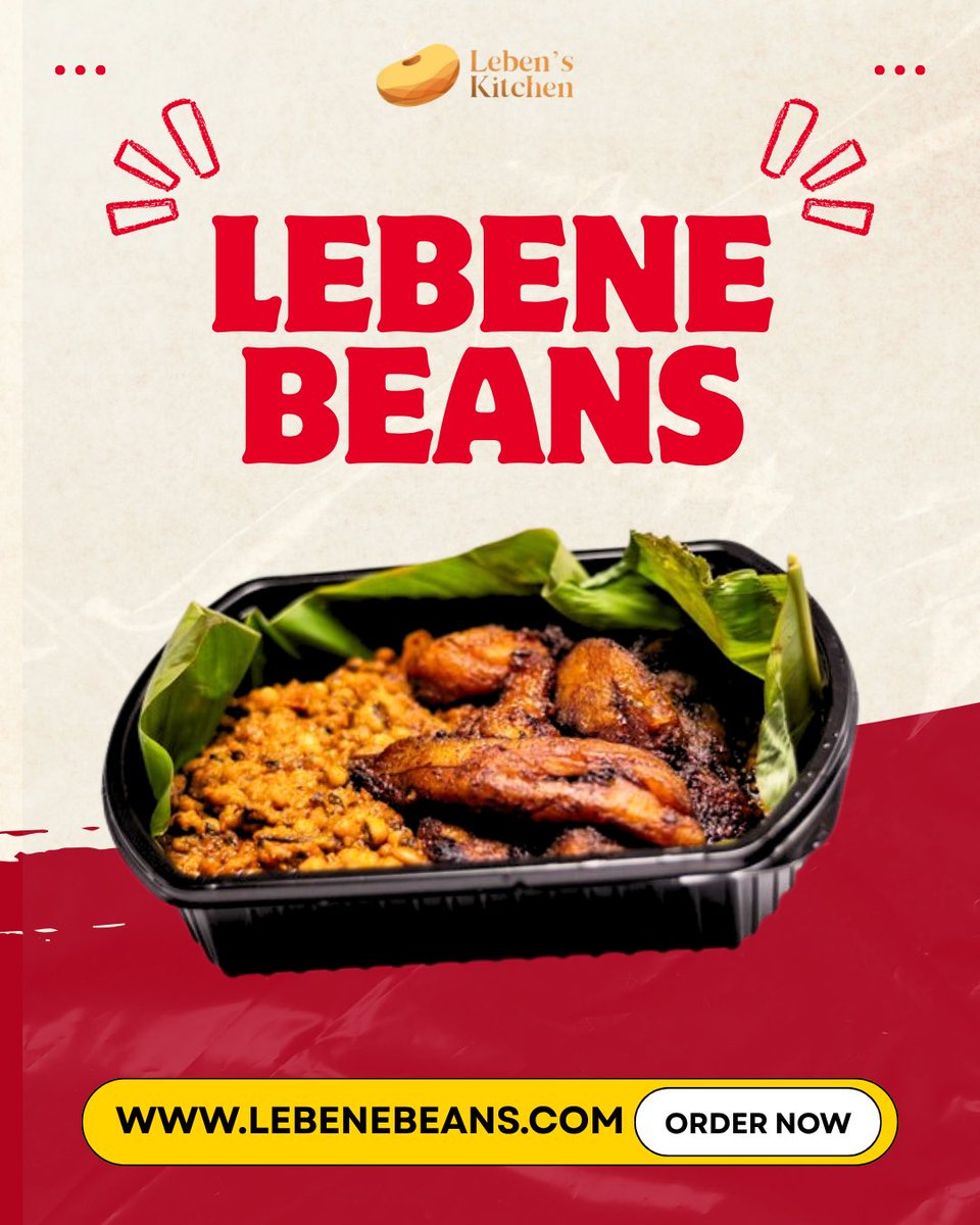 lebenebeans's tweet image. Craving something delicious? 😋

Order your Lebene Beans now and enjoy every bite. 🍽️🔥

#OrderNow #LebeneBeans #FoodieGH #GoodFoodOnly
