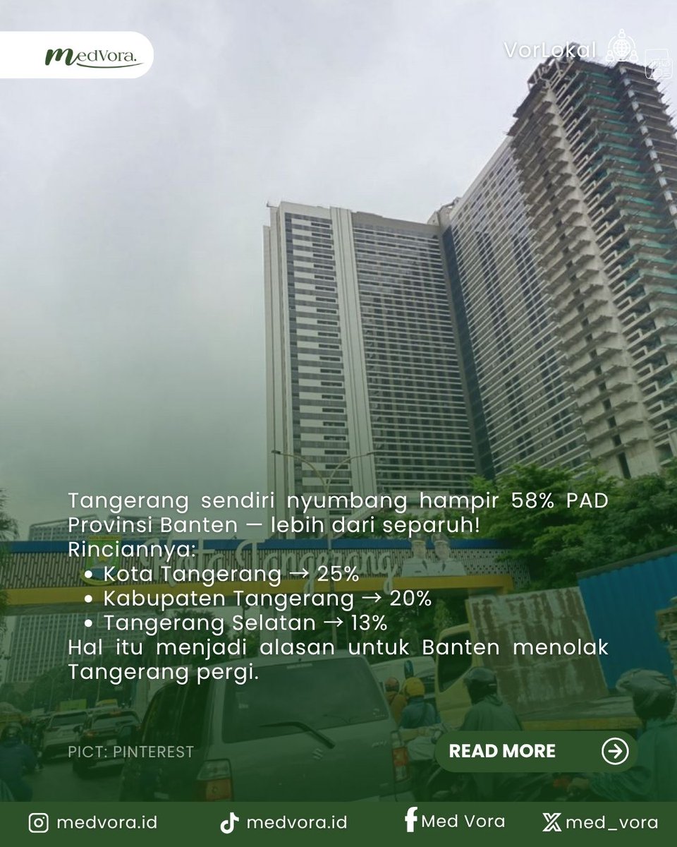 Med_Vora's tweet photo. Tangerang saat ini merupakan pusat ekonomi yang lagi melakukan banyak pembangunan di wilayahnya. Banyak hal yang harus diperhatikan pemerintah sebelum memutuskan hal ini, ada dampak yang harus ditanggung kedua belah pihak.

#MedVora #TangerangRaya #ProvinsiBaru https://t.co/luDV6cNV7y