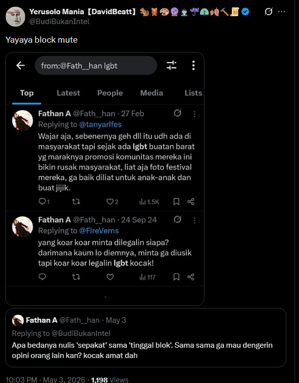 Fath__han's tweet photo. @stafsusthe2 Kalo ga tutup komen ya blok, padahal cuma ngomong fakta loh si budi langsung ngambek😂mana cari jejak digital dulu pula https://t.co/b8y1eHmsBF