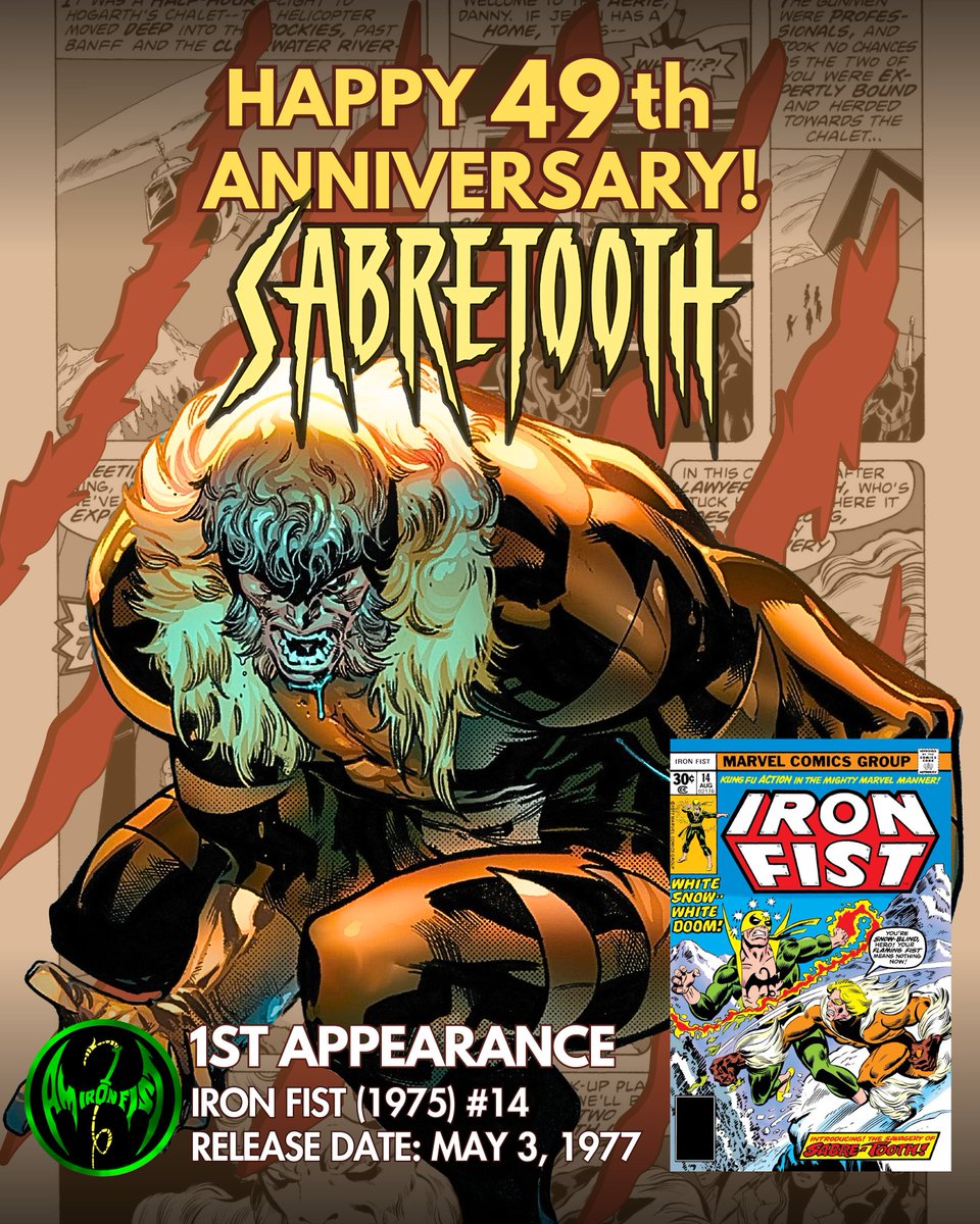 iamironfist23's tweet image. Happy 49th Anniversary, Sabretooth!👊
#Sabretooth #Marvel