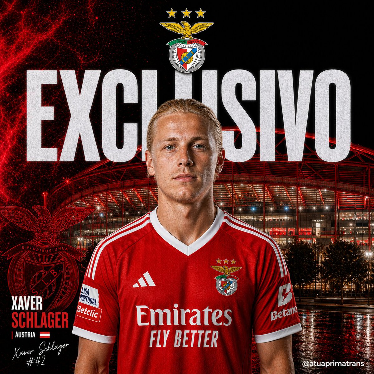 EXCLUSIVO 💣 🦅

Xaver Schlager foi oferecido ao Benfica pelos seus empresários 🔥

Médio vai estar a custo zero neste verão e a direção encarnada está a analisar o atleta 💣

#XaverSchlager #Benfica