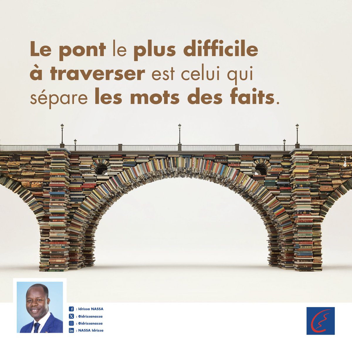 Idrissanassa's tweet photo. Entre les mots et les actes, il existe un pont… et c’est souvent le plus difficile à franchir.
Cette semaine, faisons en sorte que chacun de nos engagements se traduise en actions concrètes.
Excellente semaine d’actions et d’impact ! https://t.co/9tSSMOZS7Q