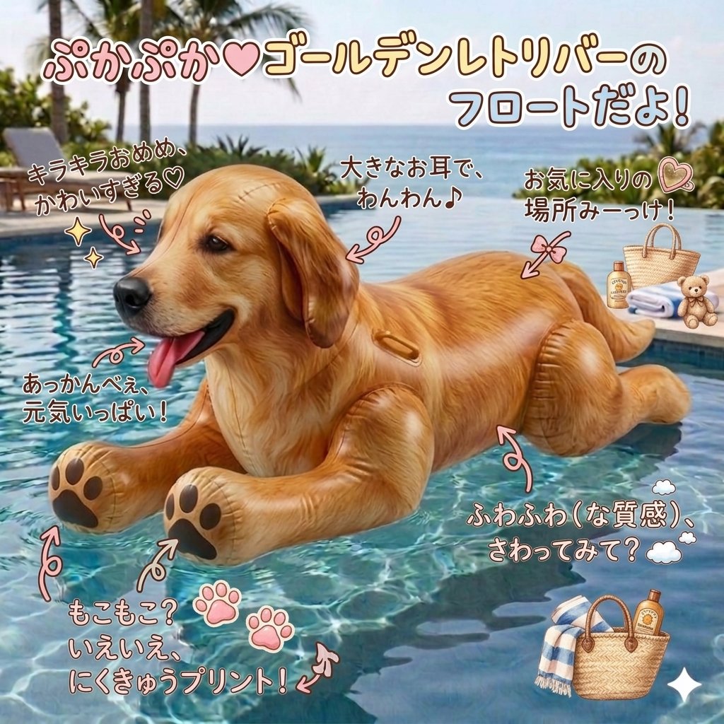 KOKUTETUJR's tweet photo. IKEAのサメくん(#BLÅHAJ)が海やプールの定番なら、イケゴル もフロートにしてあげてほしい!🦈🐕
サメとゴールデンが一緒に水面に浮いてる光景、最高に平和じゃないですか…?🌊
IKEAさん、この夏の主役候補にぜひ!(@IKEA_Campaign)
#IKEA #イケア #GOSIGGOLDEN #浮き輪 #ゴールデンレトリバー https://t.co/QBOcqqCHOa