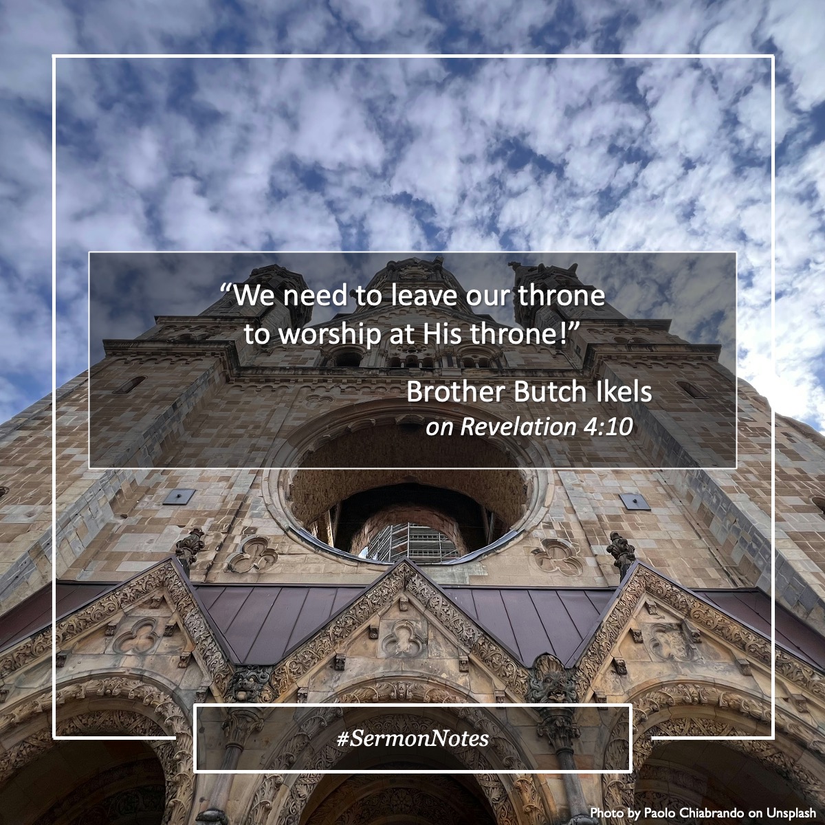 davidguion's tweet image. “We need to leave our throne to worship at His throne!” Brother Butch Ikels on Revelation 4:10 #SermonNotes
