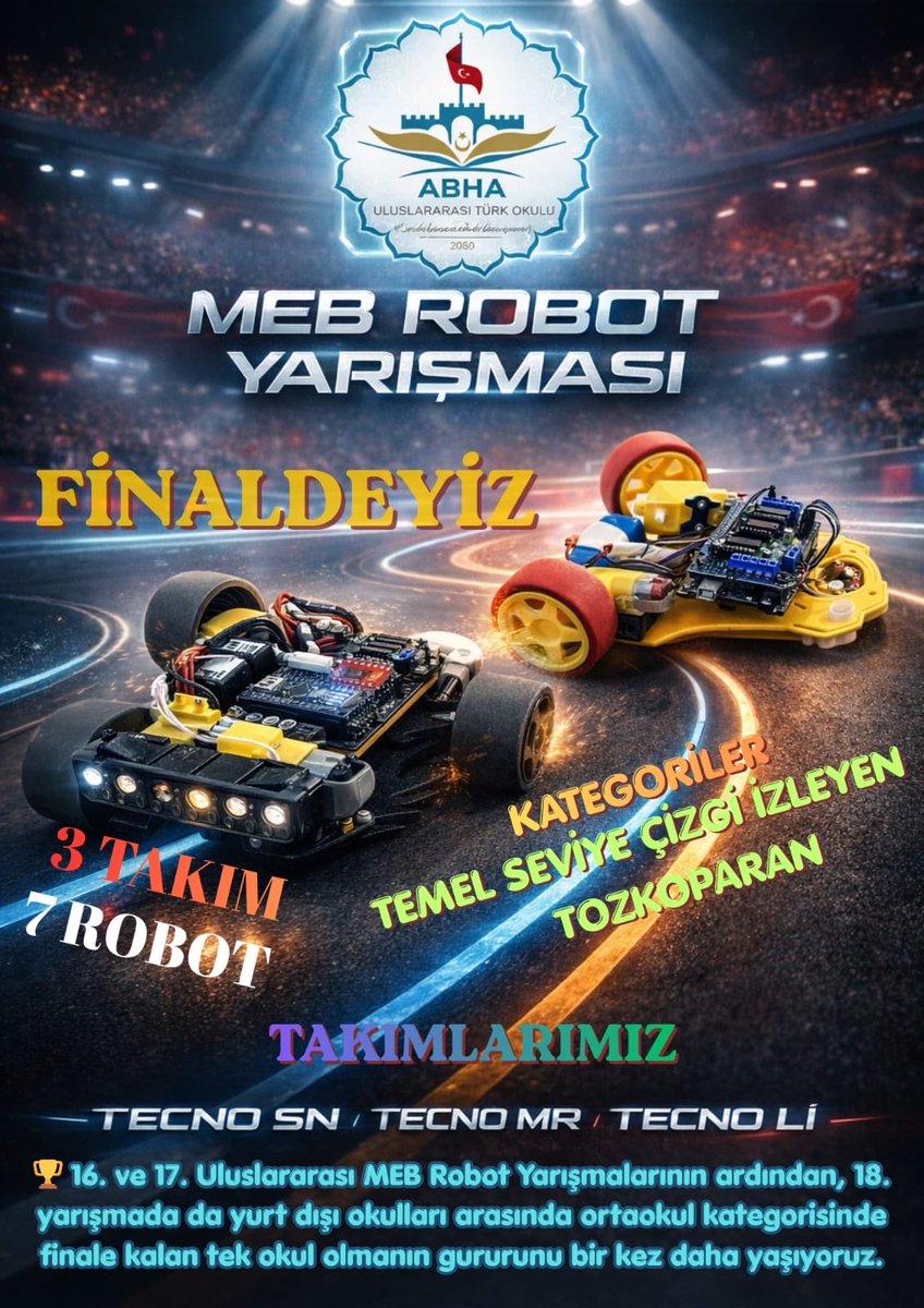 CiddeEgitim's tweet photo. Abha Türk Okulumuz öğretmen ve öğrencilerimizi “18. MEB Uluslararası Robot Yarışması Finalleri”ne katılmak üzere Türkiye’ye 
uğurladık.

Cidde Eğitim Ataşeliği olarak yarışmalara katılacak evlatlarımıza başarılar diliyoruz. https://t.co/Qec4yE88zS
