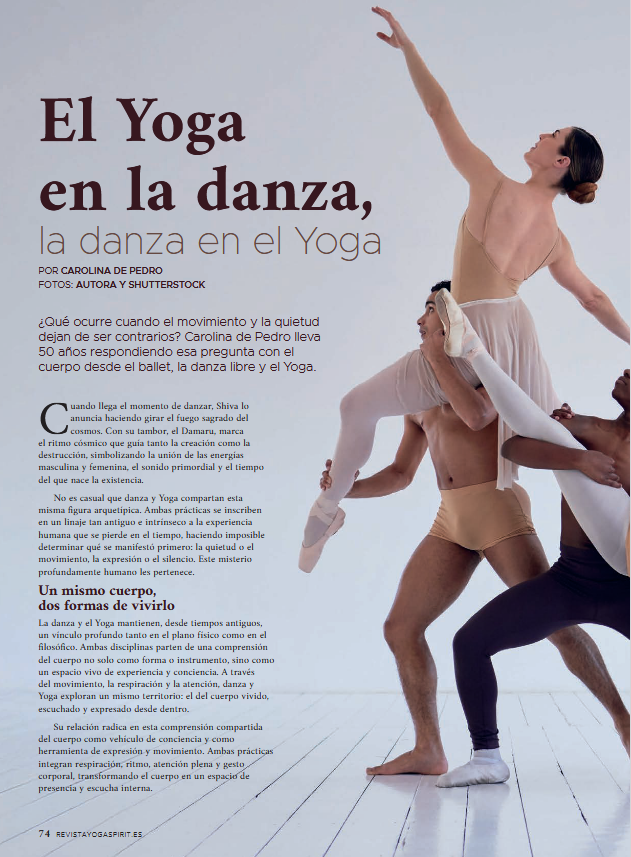 DanzaBodyBallet's tweet photo. Hoy quiero compartir algo que me hace especial ilusión.
#yoga #danza
He participado con mi artículo “El Yoga en la Danza, la Danza en el Yoga” en el nº 149 de Yoga Spirit, revista especializada en yoga.

Es un texto que nace de muchos años de experiencia, de un camino en el que la danza y el yoga dejaron de ser dos disciplinas separadas para convertirse en una misma forma de escuchar el cuerpo.

Agradezco a Yoga Spirit por dar espacio a esta mirada y por el cuidado de una revista tan completa y dedicada al yoga.
El número ya está disponible.

https://t.co/AS27hxRX0q