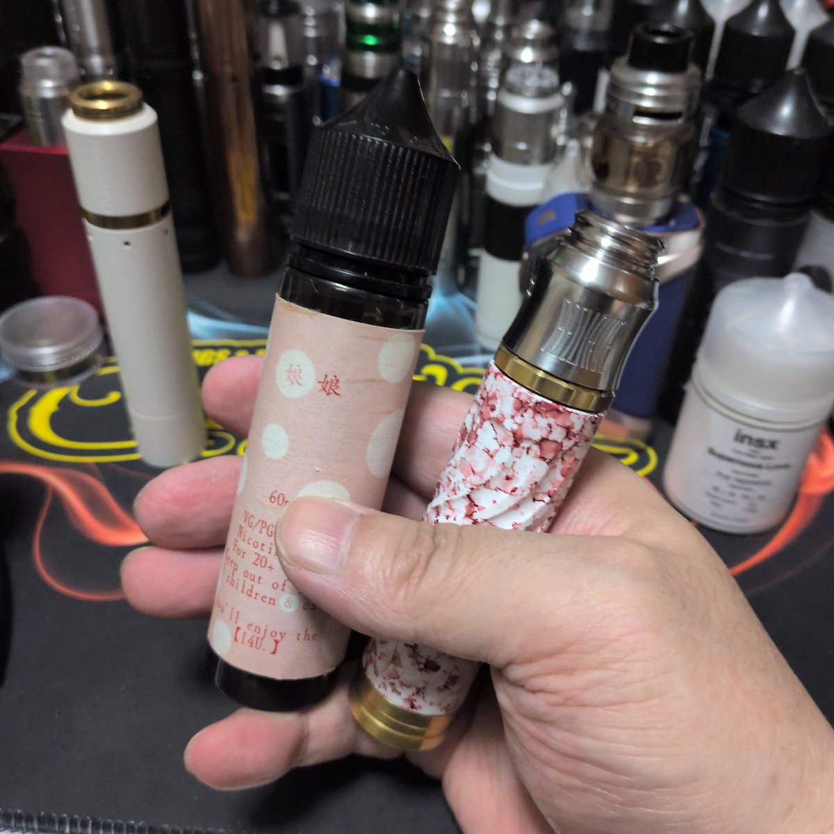 今夜🌃のvapeは、 RECURVE RDA taiji MOD V6漆 I4U 娘娘チェ🫡
