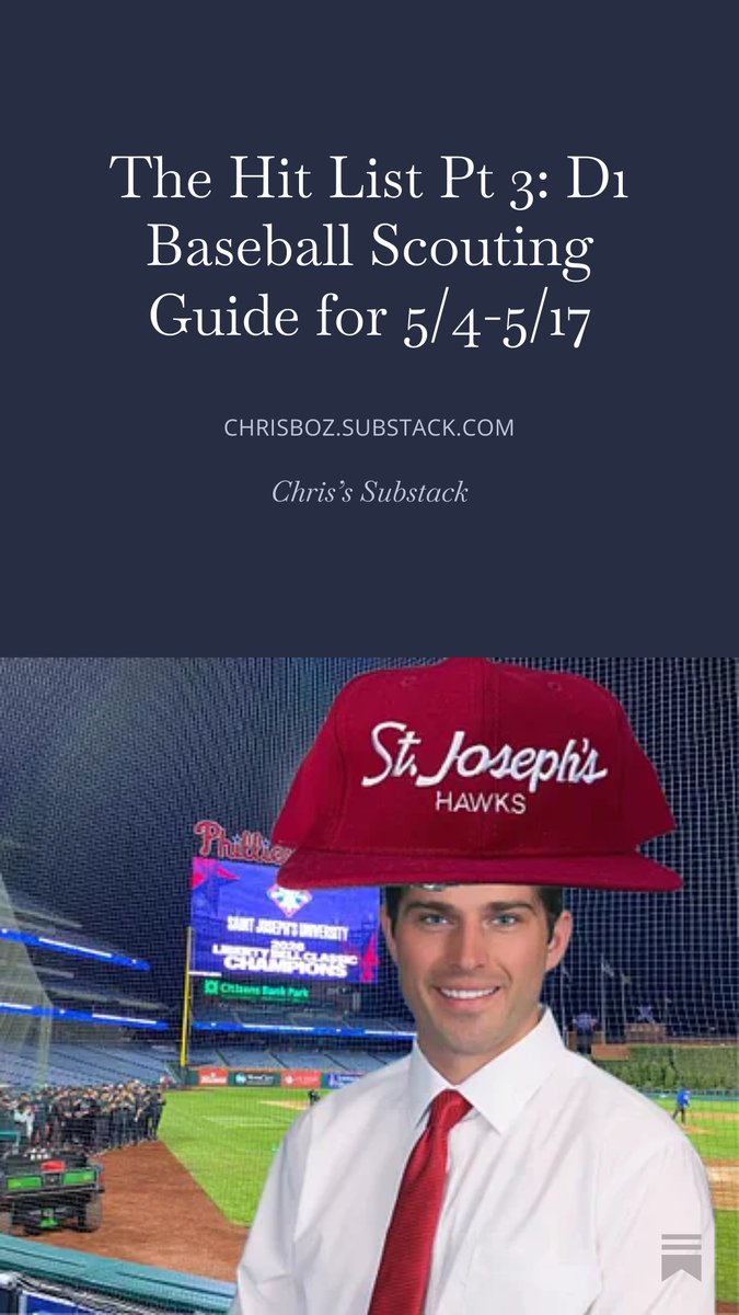 ChrisBzozowski's tweet photo. The Hit List Season Finale is out now!! Find the best D1 baseball games and scout the top talent in your area for the next two weeks. Stay ahead of the curve! #Bozball https://t.co/jvnfUzwFbH https://t.co/JXcLMwD81m