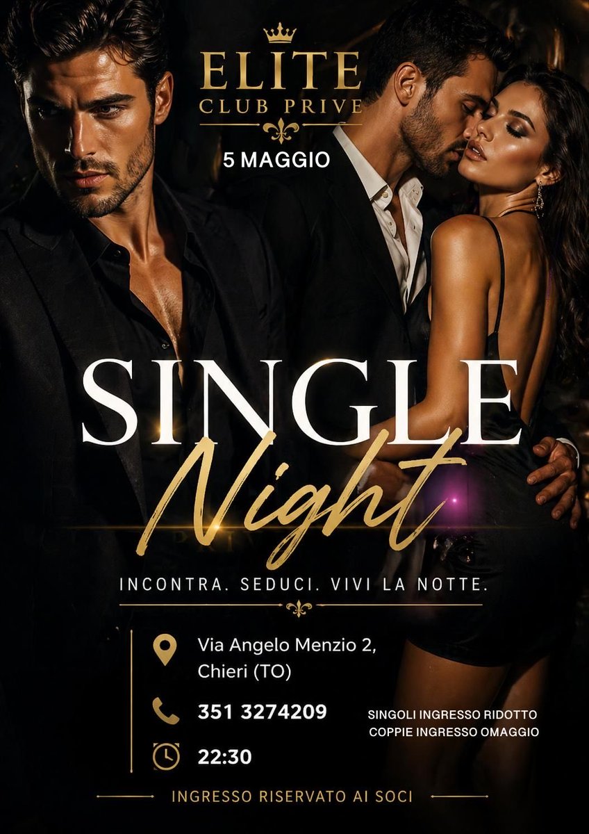 ELITECLUBPRIVE's tweet image. Martedì.. #torino #swingerclub