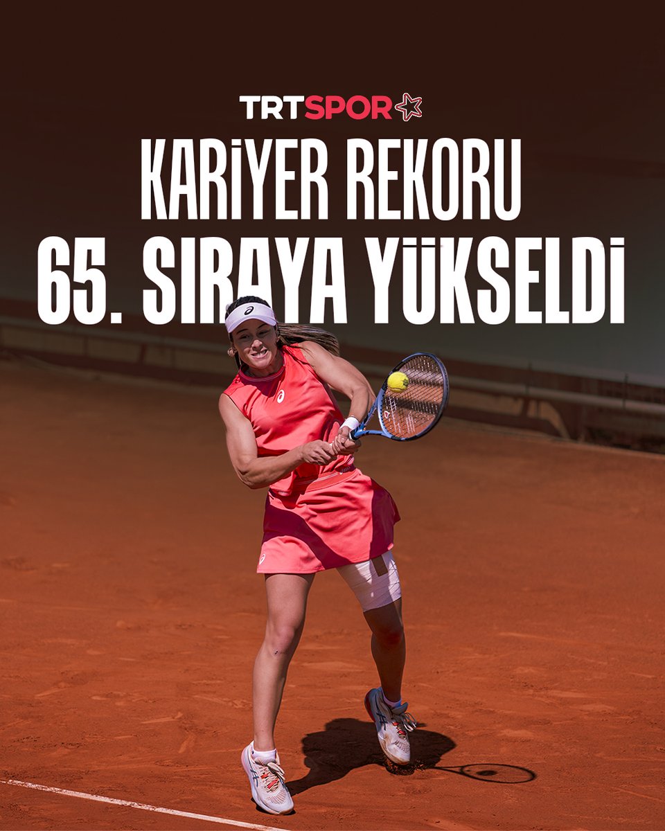 trtsporyildiz's tweet photo. 🇹🇷Zeynep Sönmez'den kariyer 'sıralama' rekoru!

🎾 Milli tenisçi, kadınlar dünya sıralamasında kariyerinin en iyi derecesi olan 65'inciliğe yükseldi.

Tebrikler Zeynep! 👏 https://t.co/JAVMgh93LK